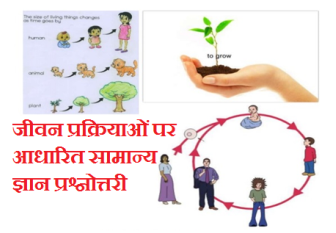 जीवन प्रक्रियाओं पर आधारित सामान्य ज्ञान प्रश्नोत्तरी